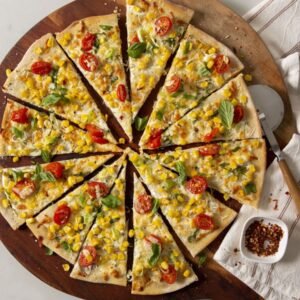 Tomato Sweet Corn Pizza