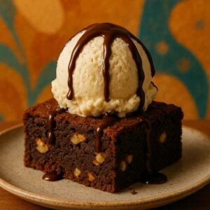 Brownie with Ice Cream